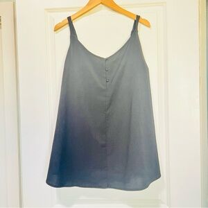 Lane Bryant Women’s Plus Size Cami 3 Button Dressy Tank Top Black Size 18 Flowy